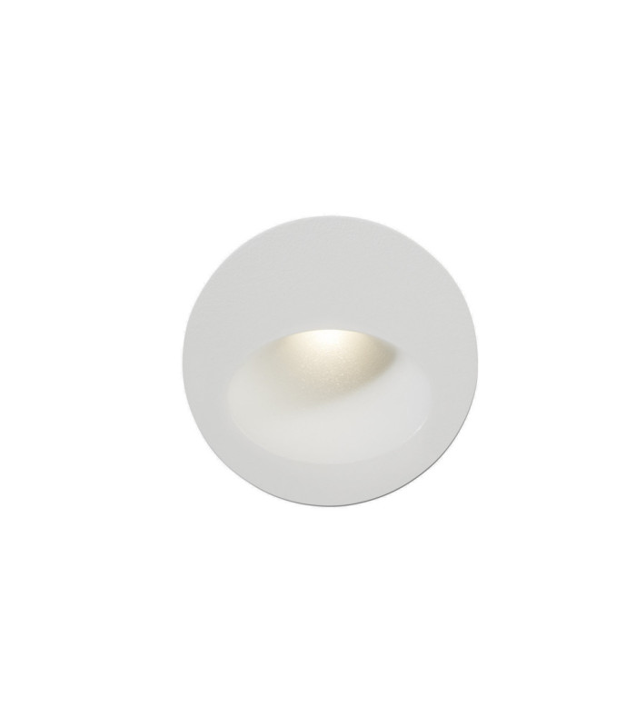 Bat Recessed Wall Lighting IP66 Round Oval LED 3W 4000K On-Off White