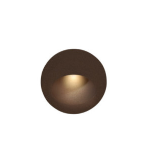 Bat Recessed Wall Lighting IP66 Round Oval LED 3W 4000K On-Off Brown