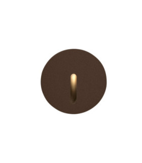 Bat Recessed Wall Lighting IP66 Round Lineal LED 3W 3000K On-Off Brown