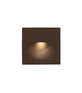 Bat Recessed Wall Lighting IP66 Square Oval LED 3W 4000K On-Off Brown