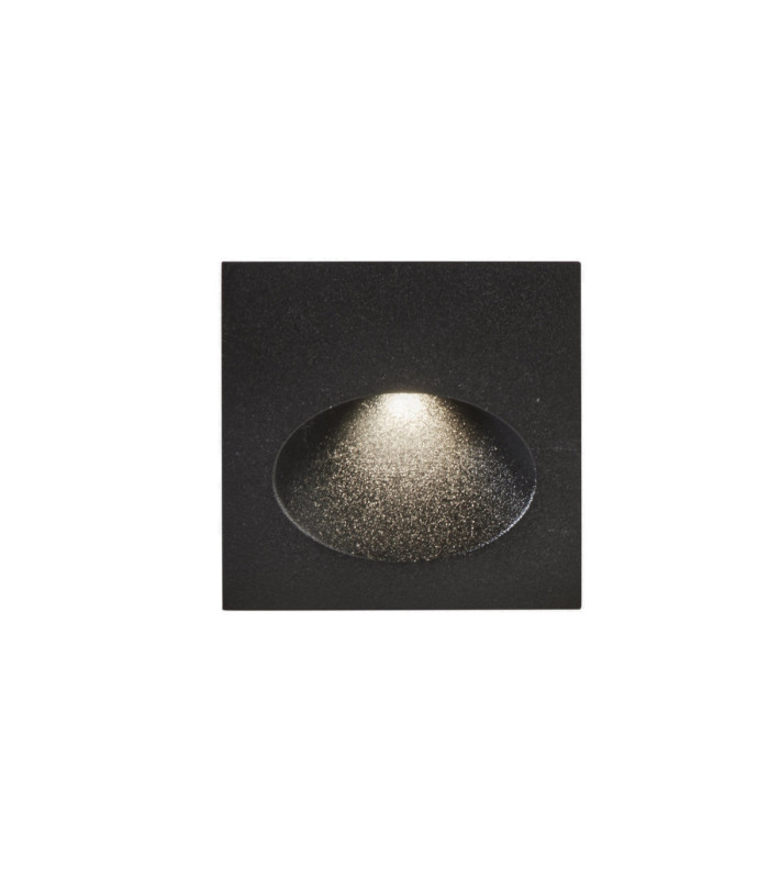 Bat Recessed Wall Lighting IP66 Square Oval LED 3W 4000K On-Off Urban Grey