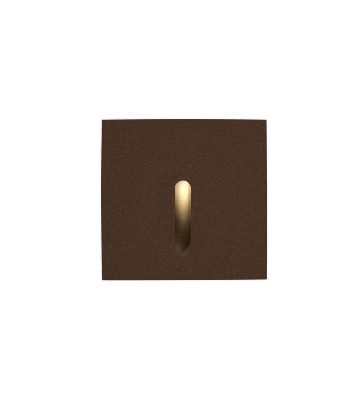 Bat Recessed Wall Lighting IP66 Square Lineal LED 3W 4000K On-Off Brown