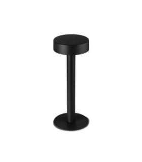 Orbit Portable IP65 Rechargeable Covered LED 1.5W 2700K Touch Dimming Black