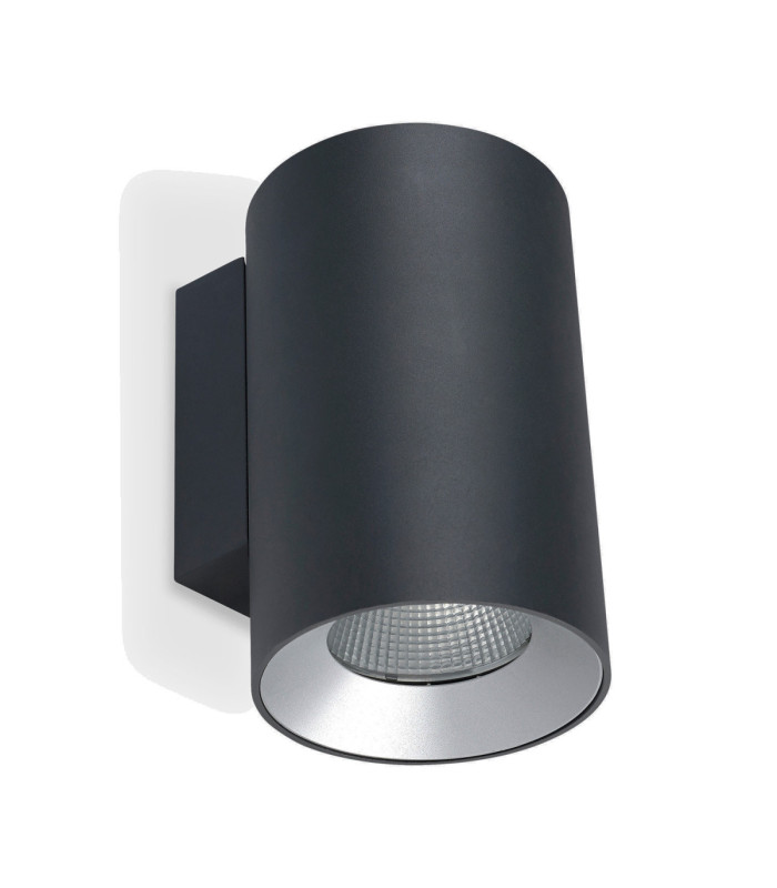 Cosmos Surface-Mounted Wall Light IP66 Ø144mm Single Emission LED 36W 2700K On-Off Urban Grey-1