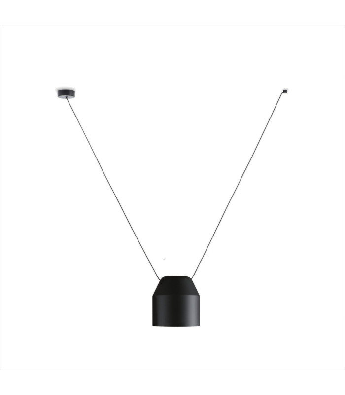 Attic Dome Pendant 1 Drop Adjustable 2200mm E27 15W White