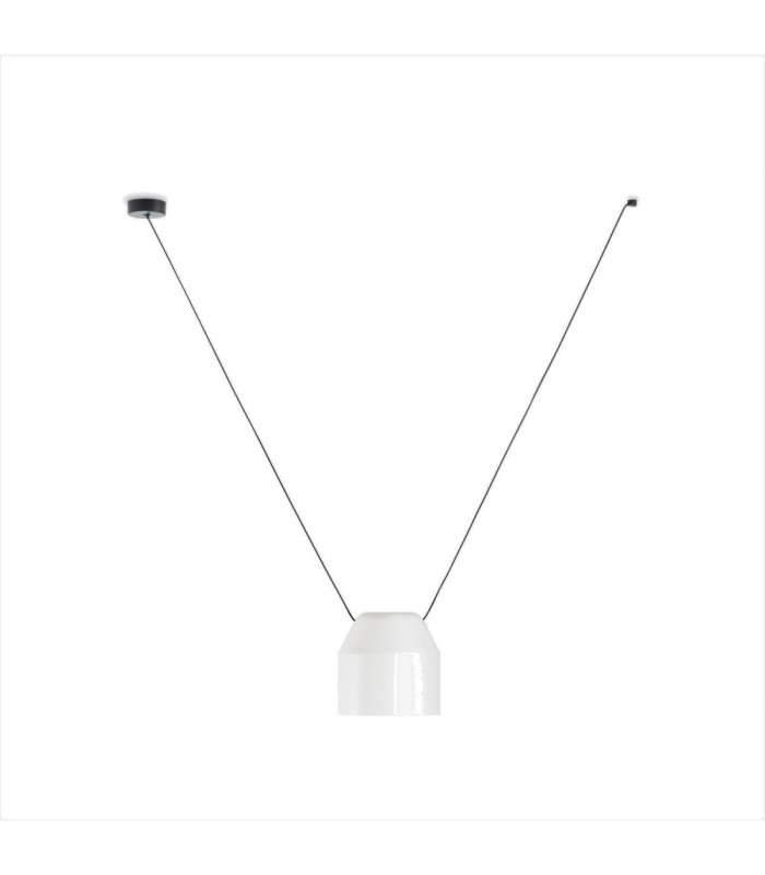 Attic Dome Pendant 1 Drop Adjustable 2200mm E27 15W Black