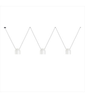 Attic Dome Pendant 3 Drop Adjustable 2200mm Side E27 45W Black