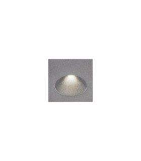 Bat Recessed Wall Lighting IP66 Square Oval LED 2.2W 2700K Grey