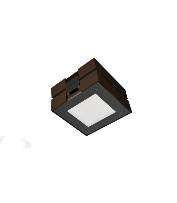 Modis Surface-Mounted Wall Light IP66 Opal Single LED 13.2W CCT 2700-3200-4000K On-Off Brown