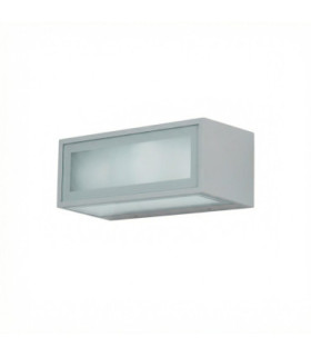 Nemesis Surface-Mounted Wall Light IP54 Frontal E27 15W White