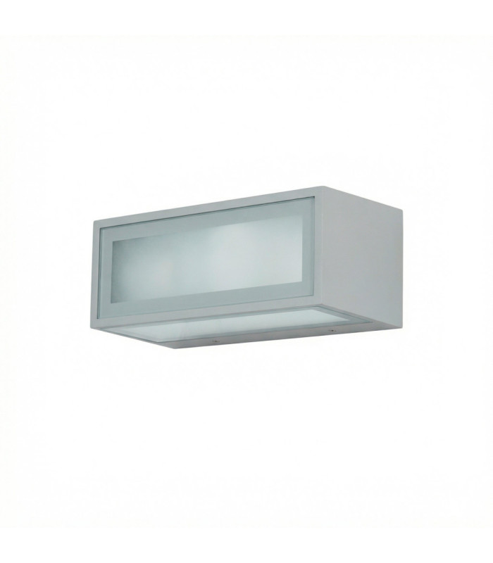 Nemesis Surface-Mounted Wall Light IP54 Frontal E27 15W White