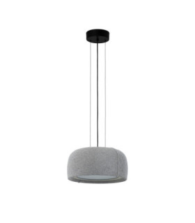Gong Pendant Microprisma Ø340 LED 15W 2700K Black Fabric