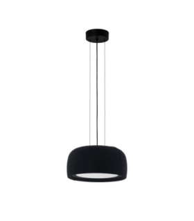 Gong Pendant Microprisma Ø340 LED 15W 3000K Mahogany Brown Fabric