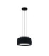 Gong Pendant Microprisma Ø340 LED 15W 4000K Mahogany Brown Fabric