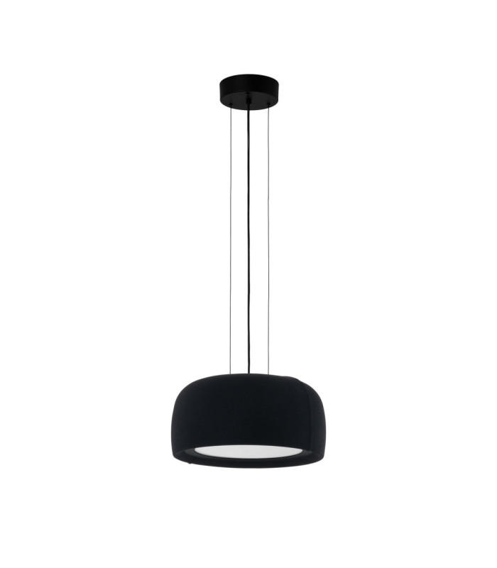 Gong Pendant Microprisma Ø340 LED 15W 4000K Mahogany Brown Fabric