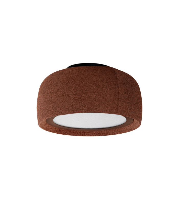 Gong Surface-Mounted Ceiling Light Microprisma Ø340 LED 18.7W 3000K Silk Grey