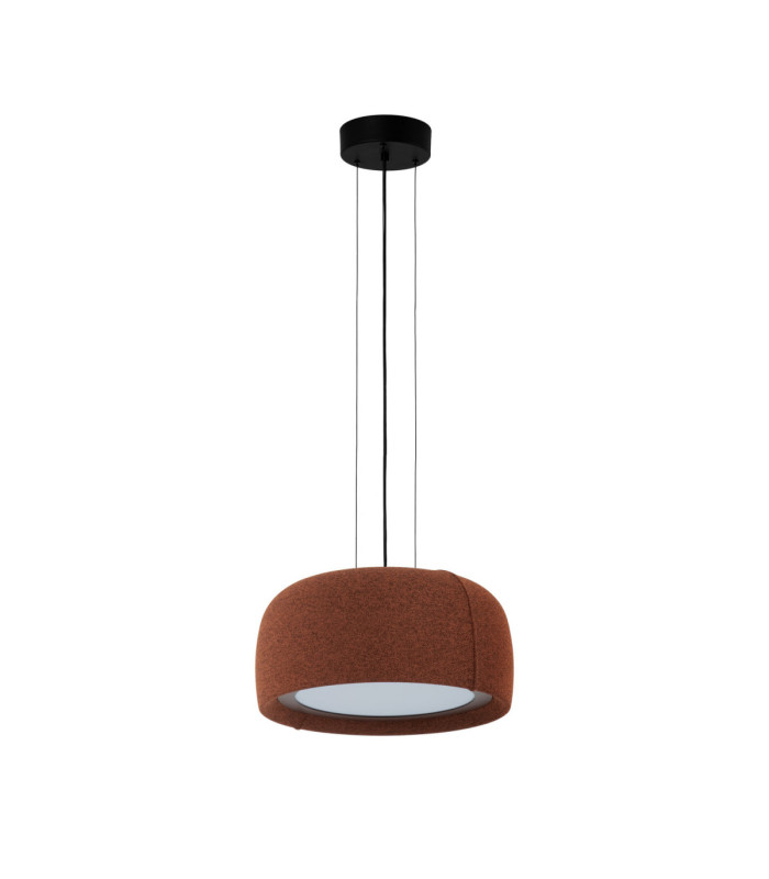 Gong Pendant Opal Ø340 LED 15W 3000K Silk Grey Cream Fabric