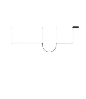 Tubs Pendant Modular Pendant Lineal Single With Arch LED 26.8W 2700K On-Off Black