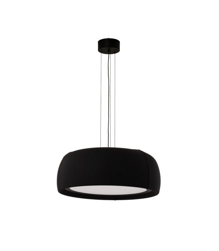 Gong Pendant Opal LED 28W 2700K Mahogany Brown Fabric