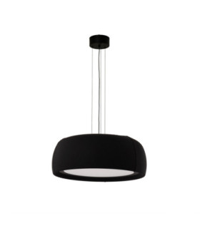 Gong Pendant Opal LED 28W 3000K Mahogany Brown Fabric