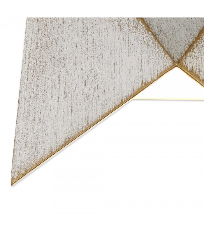 Wall Down Lamp, 1 x 7W LED, 3000K, 610lm, IP54, White, Gold - 8