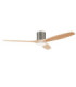 Stem Ceiling Fan Evo Ø1220mm Tube LED 20.2W CCT 3000-4000-5000K On-Off Satin Nickel Black Blades