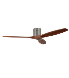 Stem Ceiling Fan Evo Ø1220mm Tube Satin Nickel Light Brown Blades