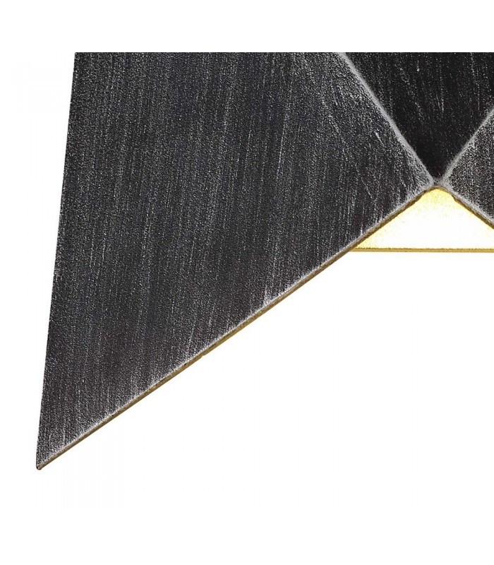 Wall Down Lamp, 1 x 7W LED, 3000K, 610lm, IP54, Black, Silver - 8