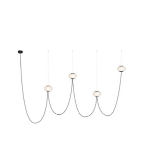Hop Pendant Double With One Shade LED 11W 2700K Black-1