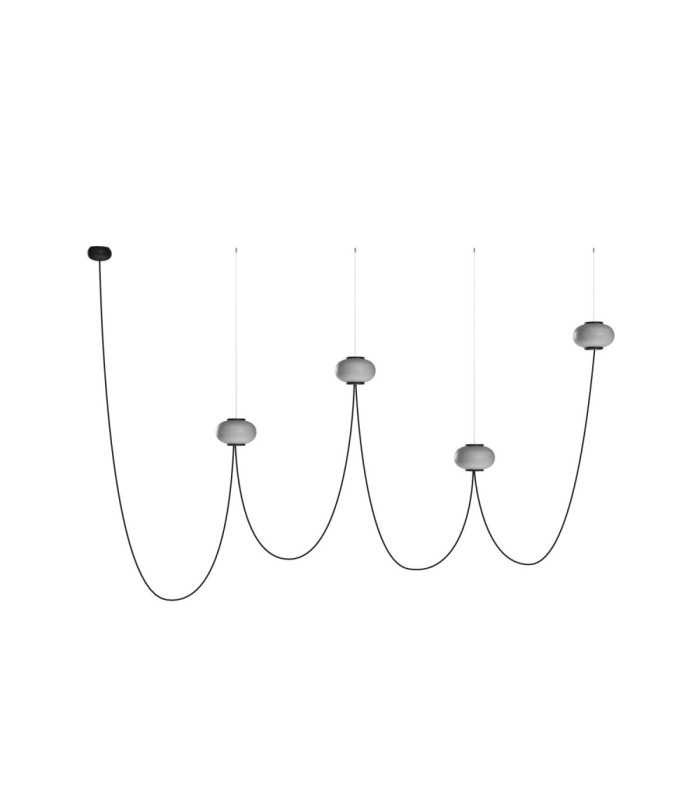 Hop Pendant Double With One Shade LED 11W 2700K Black-2