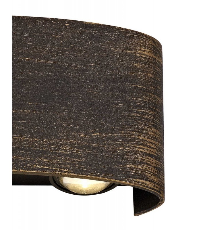 Up & Downward Lighting Wall Lamp, 6 x 1W LED, 3000K, 500lm, IP54, Black, Gold - 5