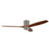 Stem Ceiling Fan Evo Ø1220mm Tube Play LED 13W 2700K On-Off Satin Nickel Light Brwon Blades