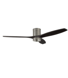 Stem Ceiling Fan Evo Ø1220mm Tube Play LED 13W 2700K On-Off Satin Nickel Dark Brwon Blades
