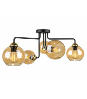 Monde Multi Arm Semi Flush Ceiling Light Gold 70cm 5x E27-1