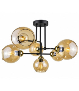 Monde Multi Arm Semi Flush Ceiling Light Gold 55cm 6x E27-1