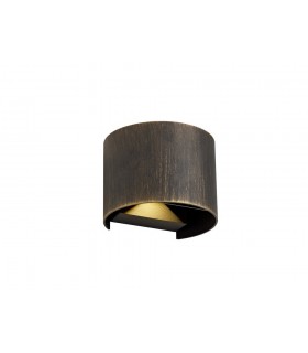 Up & Downward Lighting Wall Lamp, 2 x 3W LED, 3000K, 410lm, IP54, Black, Gold - 1