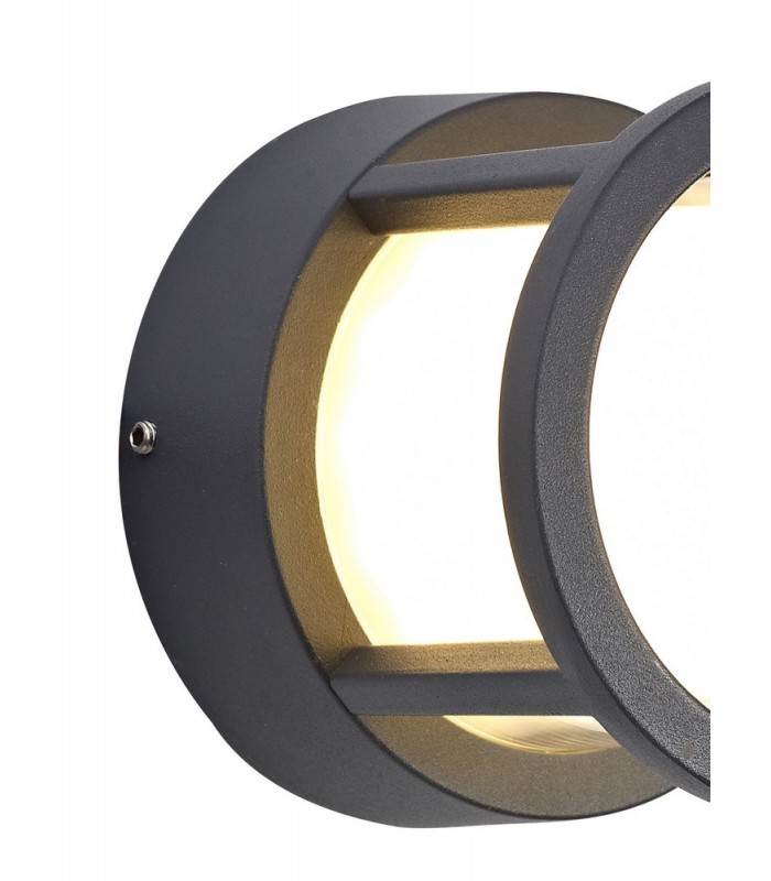 Round Downlight, 1 x 6W LED, 3000K, 360lm, IP54, Anthracite - 5