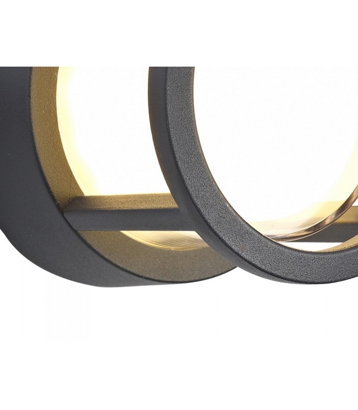 Round Downlight, 1 x 6W LED, 3000K, 360lm, IP54, Anthracite - 6