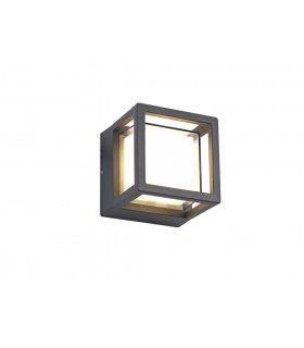 Square Downlight, 1 x 6W LED, 3000K, 360lm, IP54, Anthracite - 1