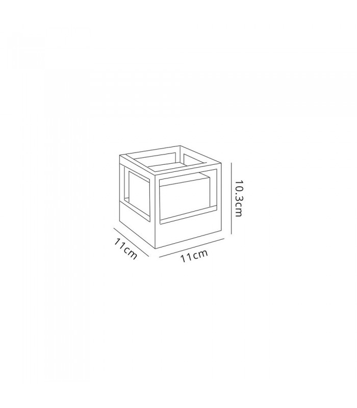Square Downlight, 1 x 6W LED, 3000K, 360lm, IP54, Anthracite - 2