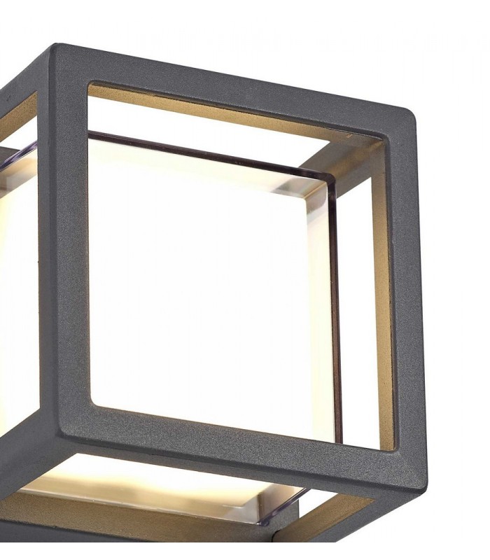 Square Downlight, 1 x 6W LED, 3000K, 360lm, IP54, Anthracite - 4