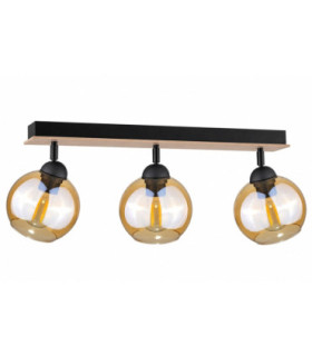 Thea Ceiling Spotlight Bar Wood 60cm 3x E27-1