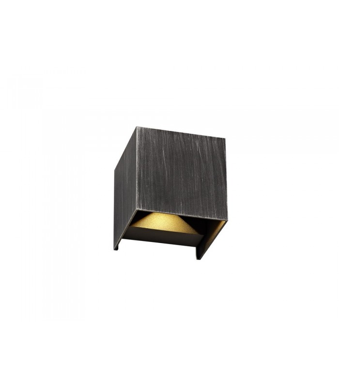Up & Downward Lighting Wall Lamp, 2 x 3W LED, 3000K, 400lm, IP54, Black, Silver - 1
