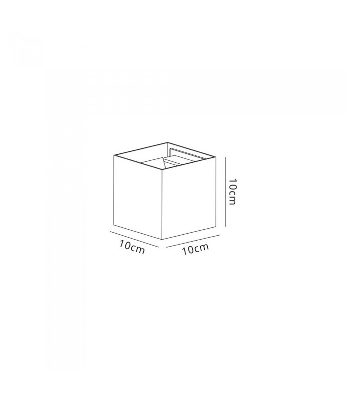 Up & Downward Lighting Wall Lamp, 2 x 3W LED, 3000K, 400lm, IP54, Black, Silver - 2