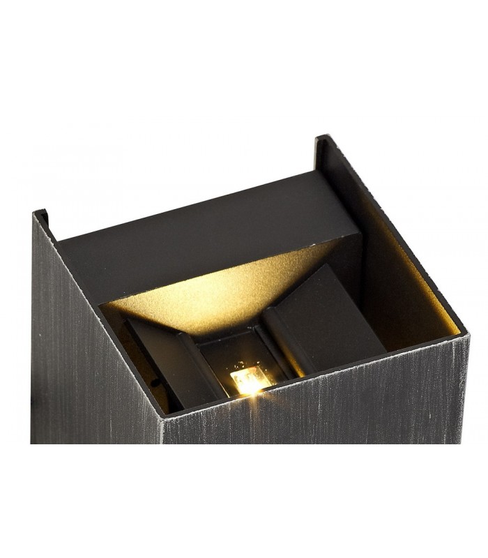 Up & Downward Lighting Wall Lamp, 2 x 3W LED, 3000K, 400lm, IP54, Black, Silver - 5