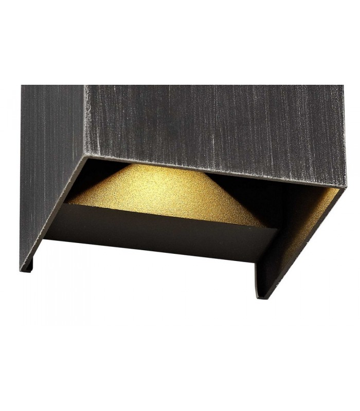 Up & Downward Lighting Wall Lamp, 2 x 3W LED, 3000K, 400lm, IP54, Black, Silver - 6