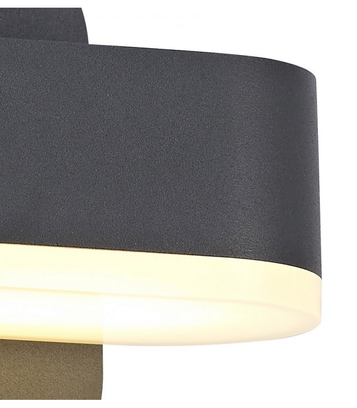 1 Light Adjustable Wall Lamp, 1 x 6W LED, 3000K, 400lm, IP54, Anthracite - 4