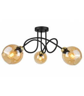 Venus Multi Arm Semi Flush Ceiling Light Gold 70cm 3x E27-1
