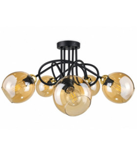 Venus Multi Arm Semi Flush Ceiling Light Gold 70cm 5x E27-1
