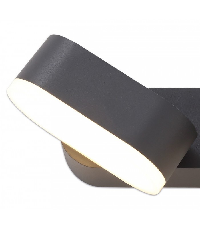 2 Light Adjustable Wall Lamp, 2 x 6W LED, 3000K, 780lm, IP54, Anthracite - 4